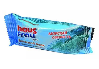 ЧС HAUS FRAU 30г для сантехники запасной блок  (Морская свежесть)