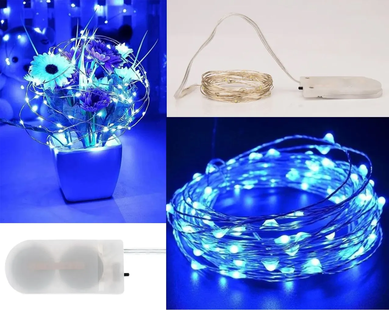 Гирлянда светодиодная Там Там 5.0м на батарейках Количество ламп: 50 (5 Цвет ламп: синий)