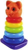 Игрушка НОРДПЛАСТ Пирамидка-качалка кот развивающая