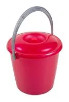 Ведро Соло 3л с крышкой перламутровое красное
