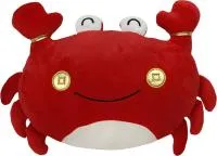 красный плюшевый краб 50см