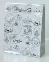 Пакет подарочный 25х8.5х34.5см Новогодние картинки