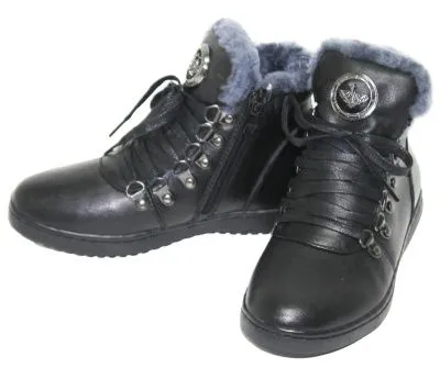 Ботинки для мальчиков зима (р.33 черный)