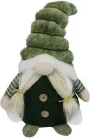 Игрушка мягкая Гном сидит Цвет: зелёный Размер: 15х10х31см