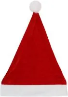 Колпак Деда Мороза 40х28см велюровый Цвет: красный