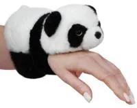 черно-белый плюшевый браслет панда