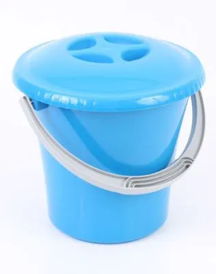 Ведро Либерти 10л с крышкой  (голубой)