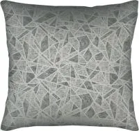 подушка декоративная 45х45см геометрия жаккард цвет серый-бирюза