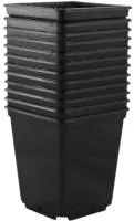 черный пластиковый горшок для рассады 250мл