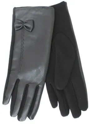 Перчатки кожа трикотаж 2 модели (р.6,5 Бантик)