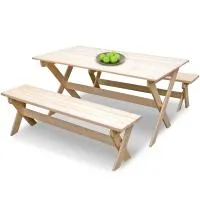 Мебель складная садовая на 6 персон: стол 1,5м,лавки 1,5м 2шт