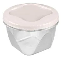 Банка Тондо 450мл с завинчивающейся крышкой Цвет:кремовая