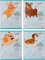 Тетрадь 12л клетка ИДП Смешной песик