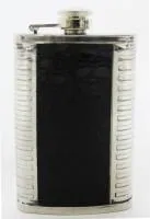 фляжка 120мл, 9см, с кожей