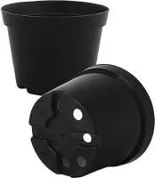 Горшок для рассады круглый 90х68мм v260 8шт, пластик черный