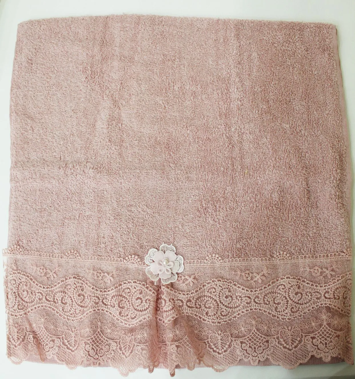 Полотенце махровое 40х90см плотность 430гр/м цвет пудровый