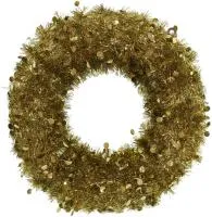 Венок декоративный из мишуры Праздничный Размер: d43x4см Цвет: золото