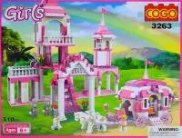 Конструктор COGO Серия Розовая сказка Количество деталей: 510шт Размер в уп: 24,5х34х6см