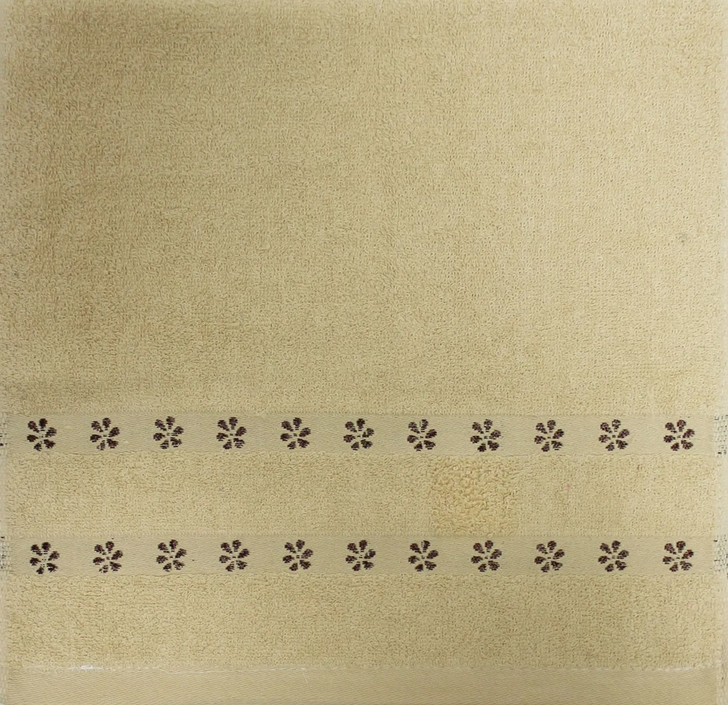 Полотенце махровое 33х74см Цветочки NataM вес 100г плотность 409г/м2, 90% хлопок+10% полиэстер