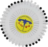 Булавки портновские, набор 40шт Цвет: чёрный и белый.