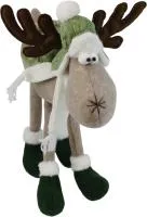 Игрушка мягкая Олень в шарфе Цвет: зелёный Размер: 22х30х49см