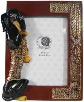 Фоторамка Гламурная такса 17х3х20см цвет черно-коричневый 