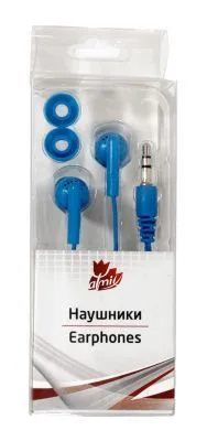 Наушники внутриканальные проводные Дл каб 1,2 м Чувс 90 дБ Сопр 32 Ом 32 Ом (Цвет: синий)