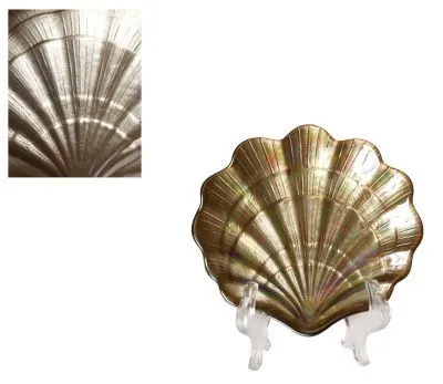 Блюдо Коллекция Shell d13.2х2см стекло (Цвет: золото // 5079-1902001)