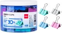 Зажимы для бумаг 32мм 24шт DELI цветные