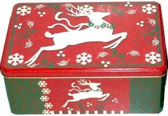 Банка жестяная 3400мл 225х166х92мм (98171 Рожд.олень)