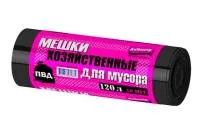 Мешки для мусора АВИКОМП 120л 10шт черные рулон 