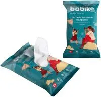 Салфетки влажные BABIKO My balance 0+ 15шт детские с антибактериальным эффектом