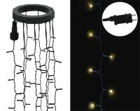 Гирлянда светодиодная Лучи 8 реж, Размер: 1,5м 8 нитей, 200 ламп Цвет: теплый белый