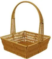 Корзина квадратная 22х22х8см с ручкой