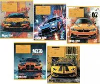 Тетрадь 12л клетка ALINGAR Auto MIX