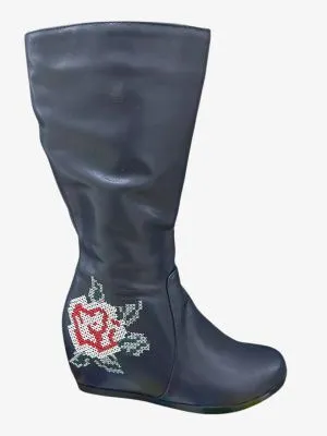 Сапоги для девочек демисезонные (р.36 синий)