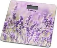 Весы напольные SAKURA до 180кг электронные Орхидеи