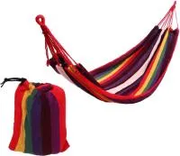 Гамак подвесной Комфорт 200х80см х/б, в сумке, красный