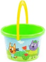 Ведро ПОЛЕСЬЕ Три кота среднее с наклейкой 