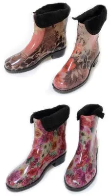 Полусапожки резиновые утепленные цветные (р.26.2)