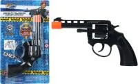 Игрушка ИГРАЕМ ВМЕСТЕ Револьвер Полиция для стрельбы пистонами 8 зарядов, Размер: 17,7х9,3х3см 