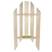 Полка БАННАЯ ЛИНИЯ угловая 2-х ярусная 300х300х500мм липа 