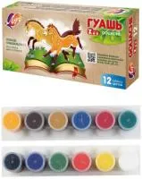 Гуашь 12цв 15мл ЛУЧ ZOO