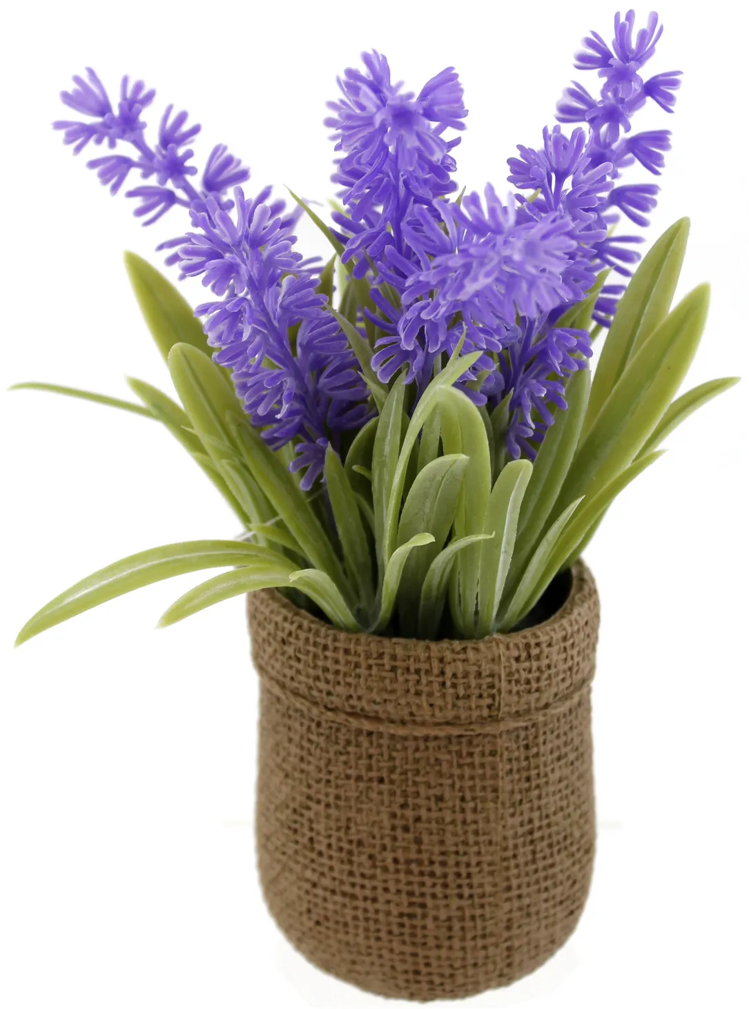 Декоративная лаванда в горшке из силикона и пластика 18см