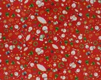 Бумага упаковочная С Новым годом 70х100см, плотность 80гр Цвет красный