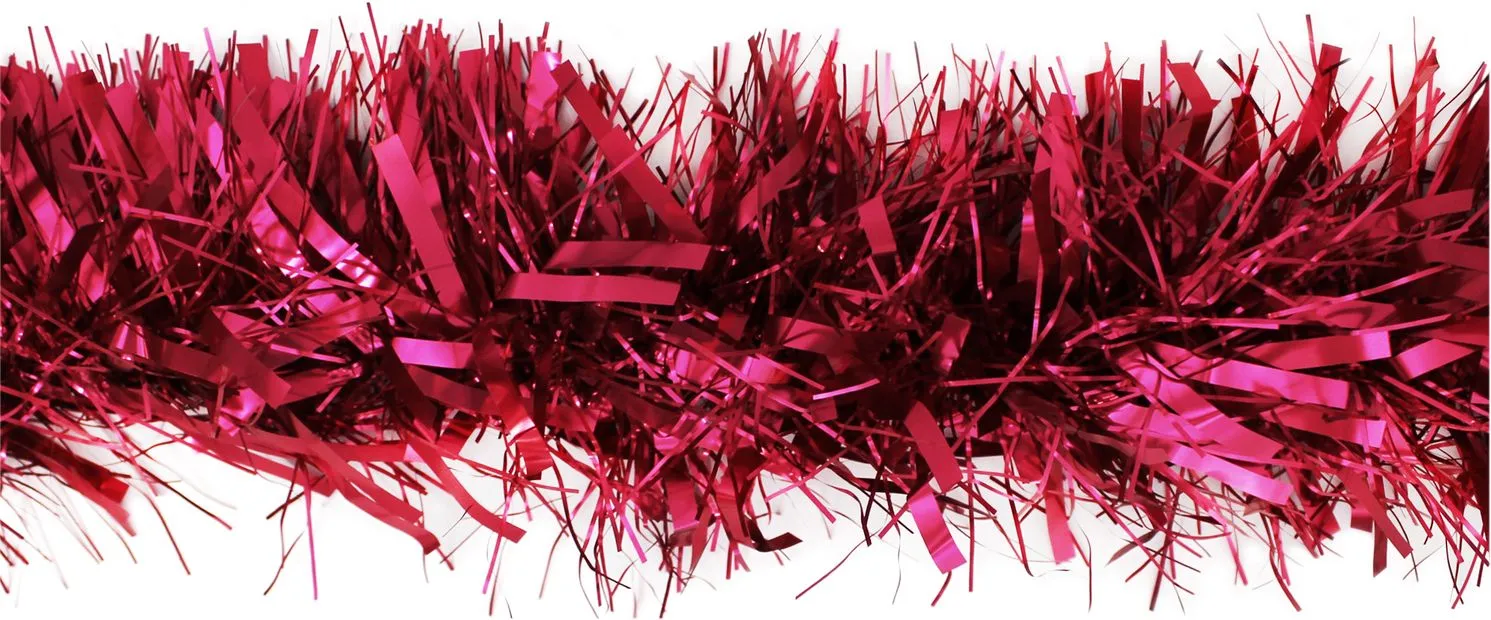 Мишура d15х180см Пушистая (Цвет: красный)