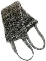 Мочалка для тела TERRY 43х11см графит/серебро