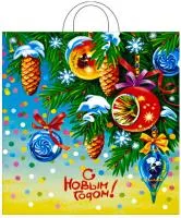 Пакет 38х42см 40мкм с петлевыми ручками НГ Пробил час