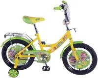 Велосипед 16" Ми-Ми-Мишки А-тип страховочные колеса, желто-зеленый