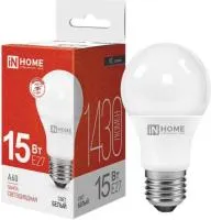 Лампа светодиодная ASD/inHOME VC ЛОН А60 Е27 15W(1430ml) 4000K 4K 110х60 без пульсации